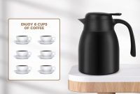 SSAWcasa 29oz Thermal Coffee Carafe Stainless Steel Insulated Coffee Thermos, Double Walled ... SSAWcasa 29oz Thermal Coffee Carafe Stainless Steel Insulated Coffee Thermos, Double Walled ...