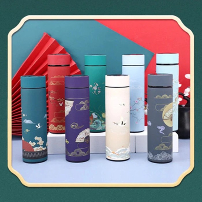 1980s Floral Big Vacuum Thermal Insulated Carafe Thermos With Handle Made in Japan | Chairish